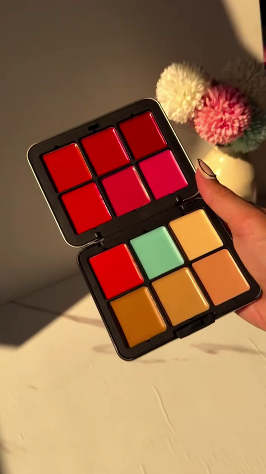 All-in-One Multi-Layer Makeup Stack Featuring Cream Concealers, Blushers, Highlighters, Bronzers, Compact, and a Vibrant Lip and Color Corrector Palette – Travel-Friendly and Perfect for Full-Face Glam on the Go