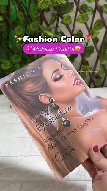 All-in-One Fashion Color Makeup Palette with Eyeshadows, Lip Colors, Blush, Contour, Highlighters, and Built-in Mirror – Versatile Beauty Kit for Face, Eyes, and Lips in a Travel-Friendly Book Style Design
