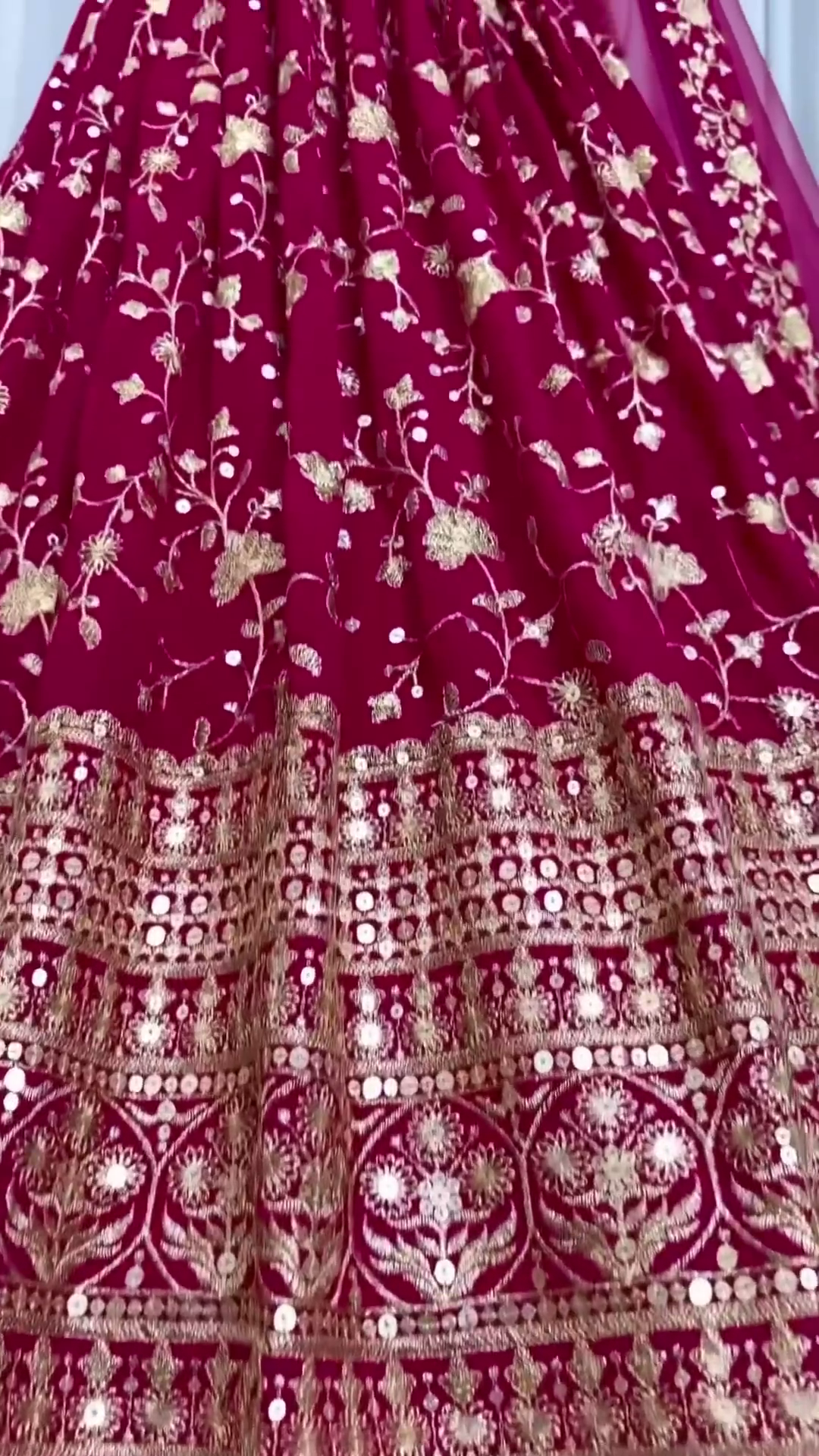 Dark Pink color Sequence & Zari work Designer Lehenga choli for Wedding Function