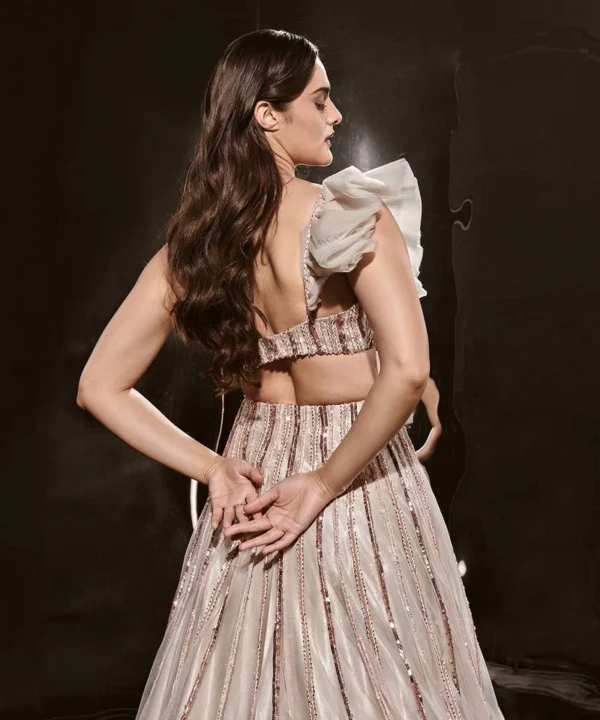 women's elegant pink floral printed lehenga choli with sequin embellished blouse, mirror work dupatta and flowing flared skirt – perfect for weddings, parties, festive & traditional occasions