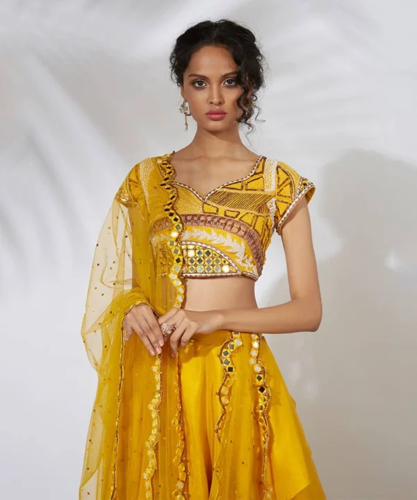 women's elegant pink floral printed lehenga choli with sequin embellished blouse, mirror work dupatta and flowing flared skirt – perfect for weddings, parties, festive & traditional occasions