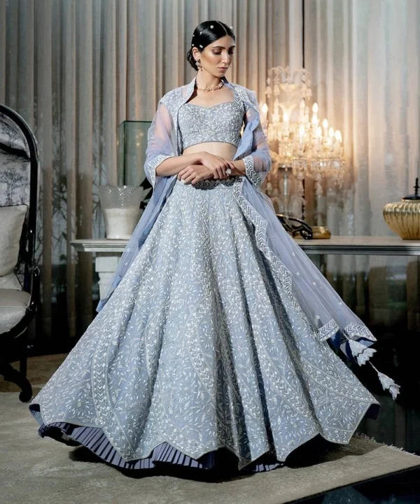 women's elegant pink floral printed lehenga choli with sequin embellished blouse, mirror work dupatta and flowing flared skirt – perfect for weddings, parties, festive & traditional occasions