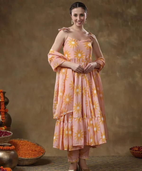 deep maroon anarkali suit with golden embroidery and net dupatta